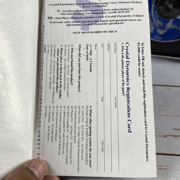 Solar Eclipse (Sega Saturn, 1995) Complete CIB W/ Manual TESTED - Picture 5 of 7